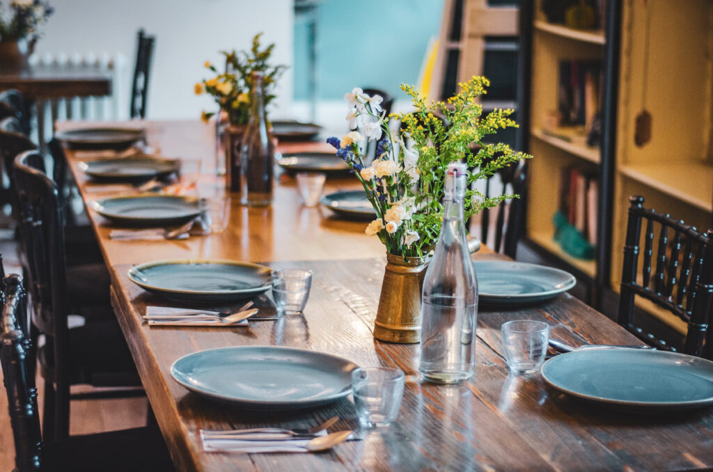 Interior Commercial Photography Crow Spotter The Retreat New Forest Dorset café table 